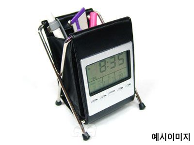 [판촉물]가죽문구함 시계