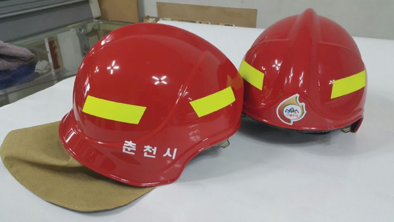 시청 산림과 소방안전모 스티커